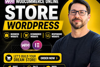 build, design, develop a custom ecommerce website using woocommerce, wordpress