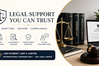 provide legal drafting, website compliance and contract support