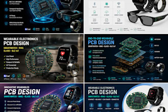 design wearable electronics pcb smartwatch, ring, glass, ble iot
