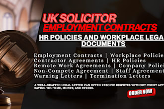 draft employment contracts, HR policies and workplace legal documents