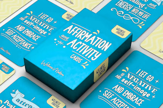 design positive affirmation card game motivational or conversational flash cards