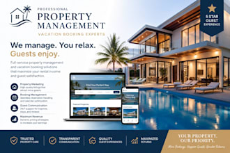 design real estate property management vacation booking website