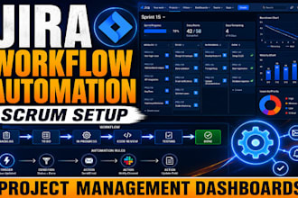 jira workflow automation, scrum setup, project management dashboard setup expert