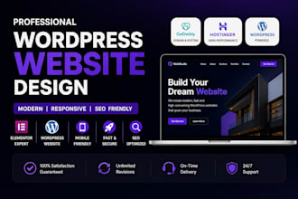 wordpress website elementor website design godaddy website hostinger website