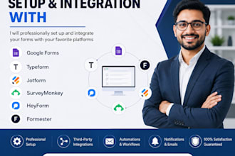 setup google forms typeform jotform  surveymonkey heyform formester integration