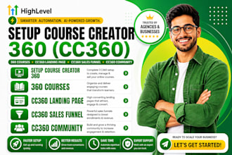 setup course creator 360 courses cc360 landing page sales funnel cc360 community
