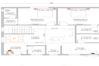 do autocad architectural 2d floor plan, 3d floor plan and interior render