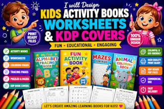 design educational kids activity books kindergarten worksheets