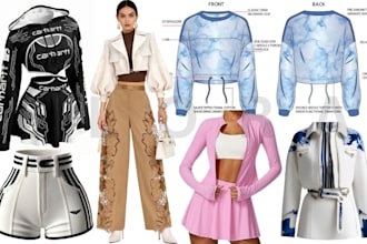 do fashion tech pack clothing tech pack factory ready tech pack for manufacturer