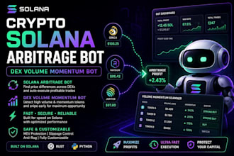 code solana arbitrage bot, hft arbitrage bot, solana volume bot crypto bot