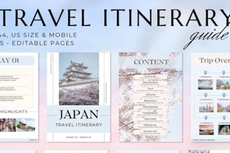 create travel planner, travel itinerary, travel guide, vacation planner and trip