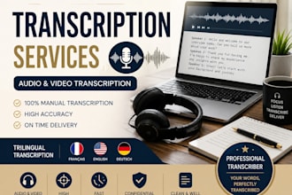 transcribe audio and video professionnally