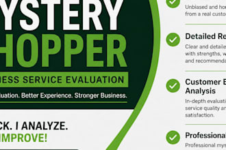 be your professional mystery shopper and evaluate your business service