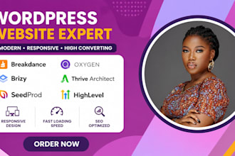 build wordpress website using brizy breakdance oxygen thrive architect