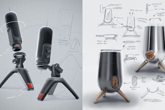 create product sketch and concept design for manufacturing and prototyping