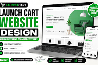 design a high converting launch cart ecommerce website