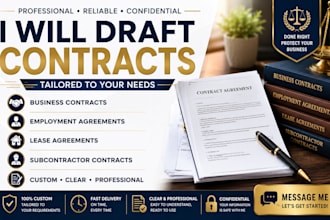 draft business, employment, lease, and subcontractor contracts