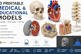 design custom 3d printable medical and anatomy models