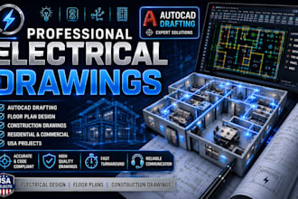 do electrical drawing, autocad drafting, floor plan and house plan design