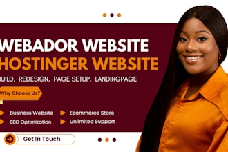 design webador website, webador redesign and hostinger website design wix