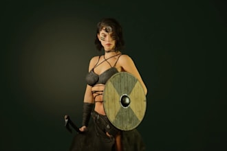 model 3d real time character,realistic daz 3d,stylized character,high poly model