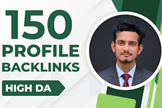 do 150 SEO profile backlinks with high da