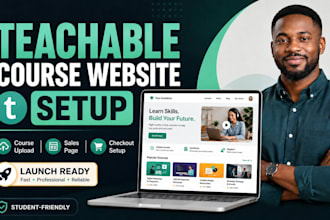 set up your teachable course website