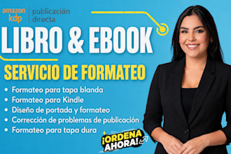 formateo de libros para amazon KDP, edicion de ebooks y publicacion de libros