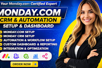 setup monday com, monday com crm, monday com automation, monday dashboard