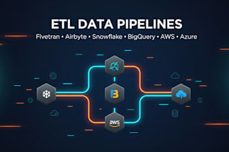 build etl data pipelines with fivetran, airbyte, AWS glue and azure data factory