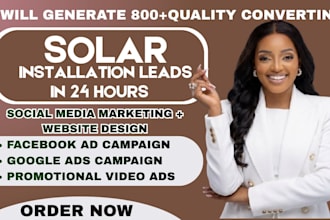 get solar leads solar panel leads installation leads facebook, google, video ads