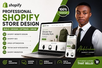 design optimize and redesign your shopify store, shopify seo, dropshipping store