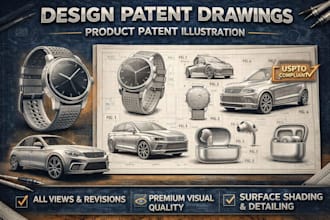 create design patent drawings product patent illustration uspto