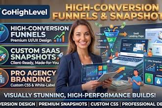 design premium gohighlevel funnels and custom saas snapshots