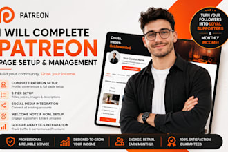 complete patreon page setup and management