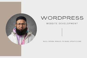 do wordpress website development, build wordpress website
