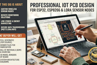 design esp32 esp8266 lora iot wireless sensor node pcb for remote monitoring