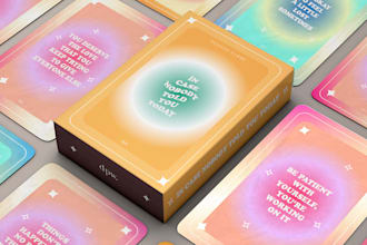 design custom printable positive affirmation cards, motivational cards design