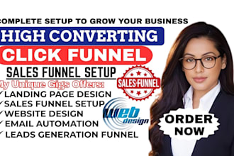 setup clickfunnel,salesfunnel landing page systemeio ,online course funnel