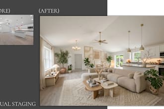 create realistic virtual staging for empty rooms