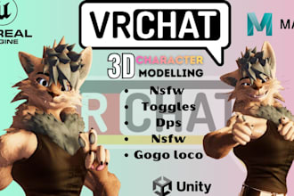 make custom furry vrchat avatar vrc avatar vr character anime avatar vrc furry