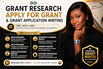 do grant research apply for grant and grant application writing