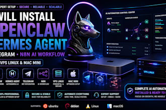 install openclaw bot hermes agent telegram n8n ai workflow on vps linux mac mini