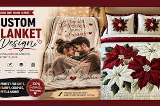 design custom photo blankets, personalized fleece blankets, baby and pet blanket