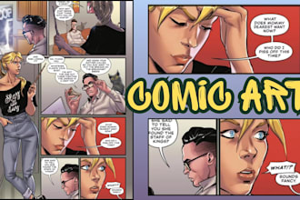 draw digital comic book custom graphic novels colored comic illustration comic