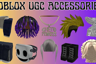 create custom roblox ugc accessories layered clothing, chain, hair, necklace,