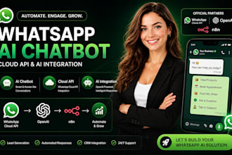 build whatsapp chatbot whatsapp cloud API integration, ai chatbot integration