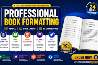 do kindle formatting interior design and book layout for KDP