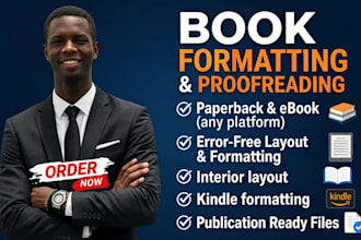 edit, format your kindle interior design and KDP layout book