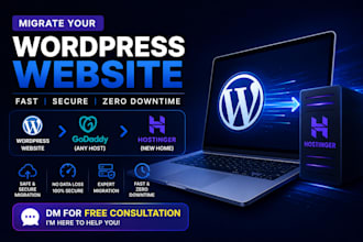 migrate wordpress website wordpress to hostinger godaddy to hostinger migration